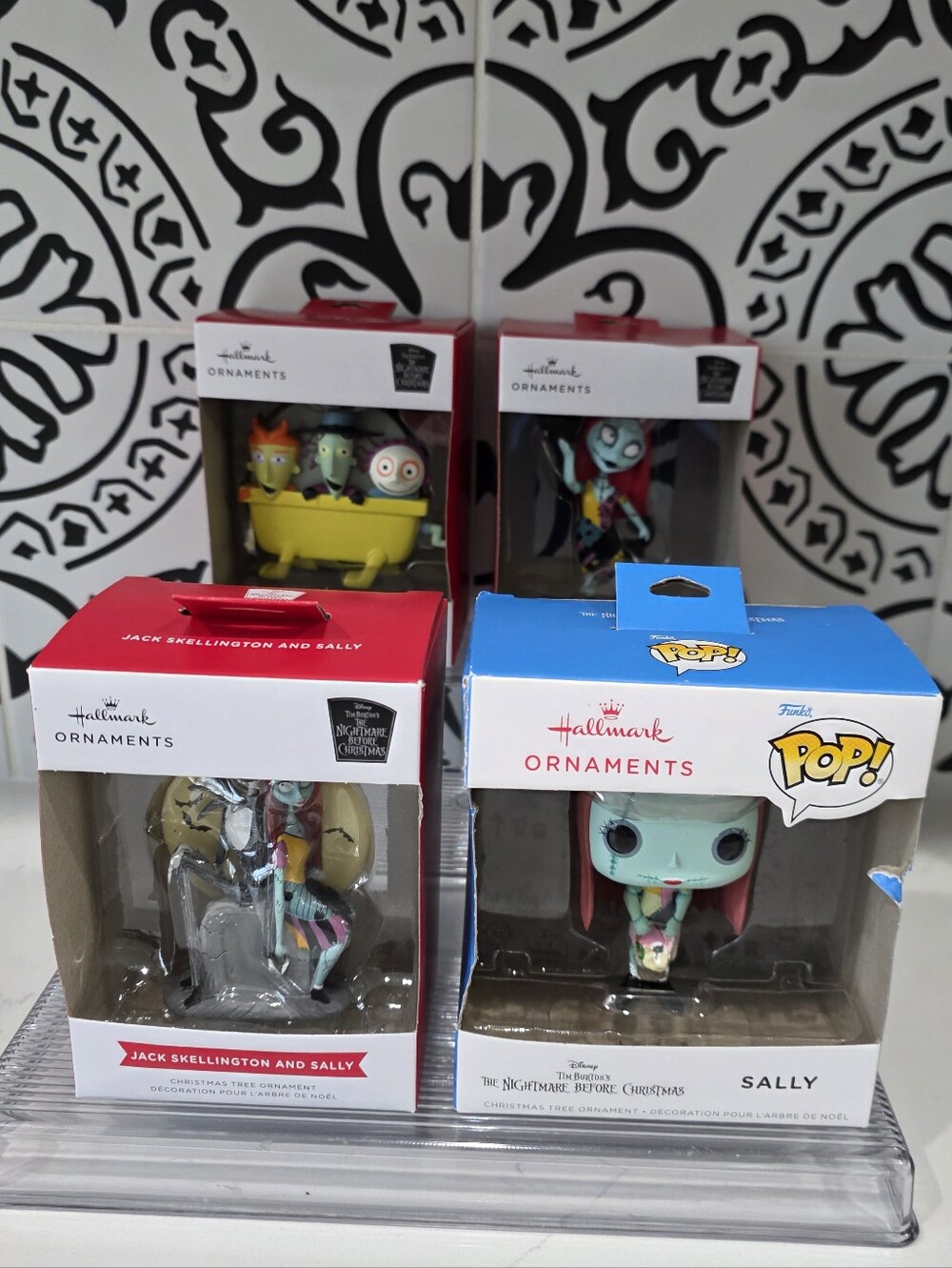 Lot of 4 New Hallmark Nightmare Before Christmas Ornaments Jack Sally Funko